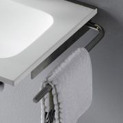 Soporte de pared de acero con toallero Soporte pared de acero con toallero | The Bath Collection Ref. 00109