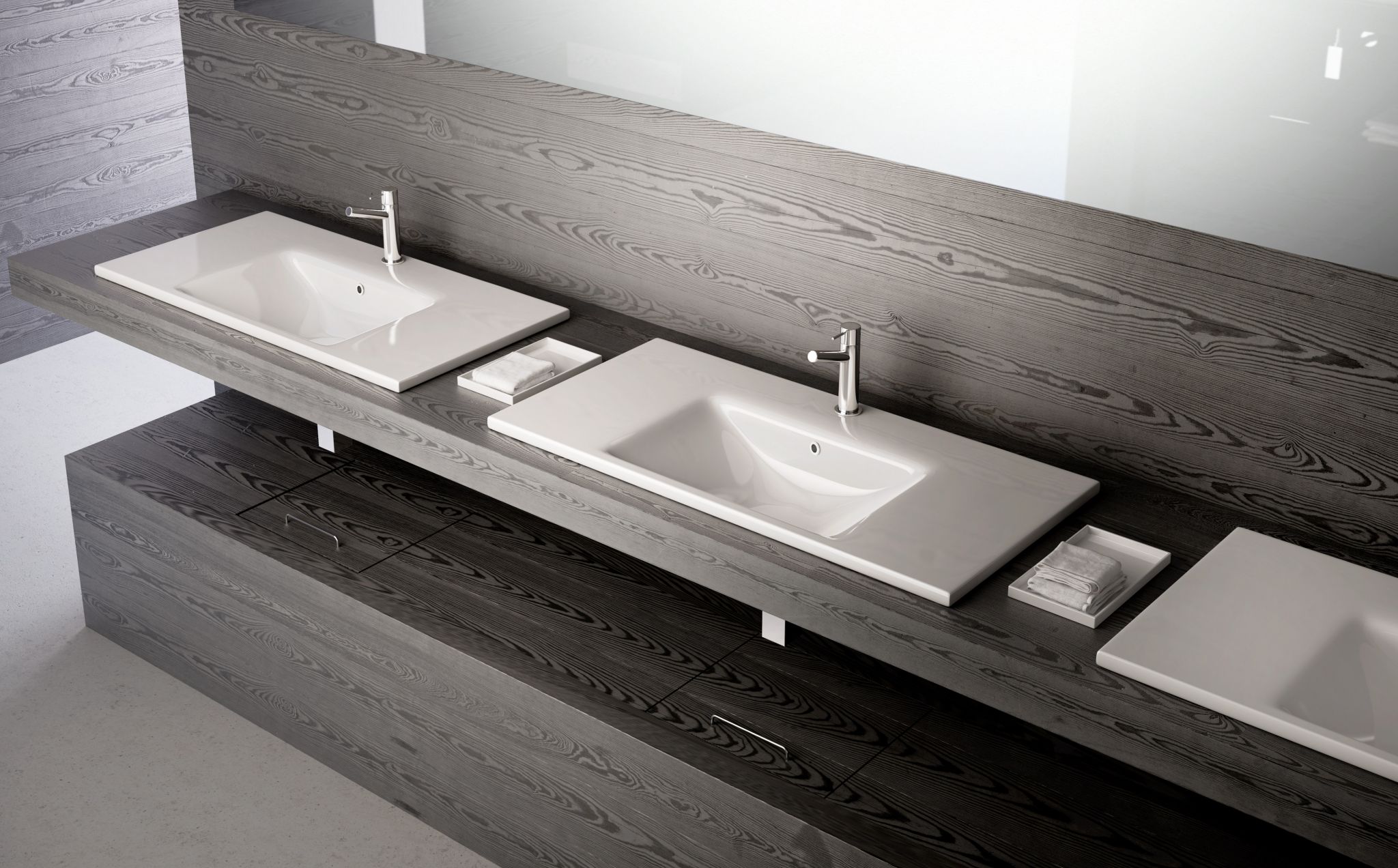 California Rectangular Porcelain Washbasins Bathco