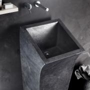 Lavabo columna Lungo Square | The Bath Collection Ref. 00359 - negro