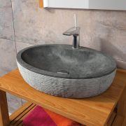 Lavabo sobre encimera Santorini 55 negro | The Bath Collection Ref. 00313