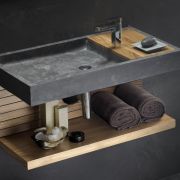 Mueble Verona en madera de teca y lavabo de piedra Ref.: 00349 The Bath Collection
