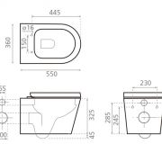 Inodoro suspendido ronda l The Bath Collection Ref.: 4512