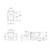 Ref.: 4516R Inodoro suspendido New Toledo de Bathco