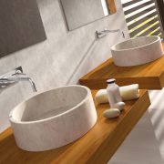 Lavabo sobre encimera Bali beige | The Bath Collection Ref. 00303