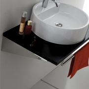 Medidas Soporte acero para encimera madera o cristal. Juego soporte de acero | The Bath Collection Ref. 00100