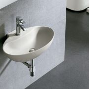 Lavabo sobre encimera New Málaga en porcelana natural | Bathco Ref. 0034N CRU