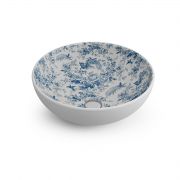 Lavabo Sicilia CRU de Bathco colección Vintage & More | Ref.: 4069 CRU 17 Toile de jouy azul