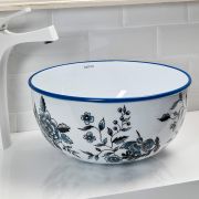 Lavabo Mogro sobre encimera de acero esmaltado de Bathco Ref.: 8302