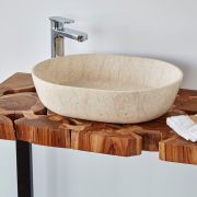 Lavabo Reunion de piedra de Stone Series by Bathco