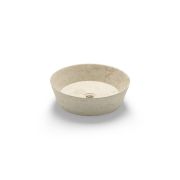 Lavabo de piedra beige sobre encimera Madagascar de Stone Series by Bathco Ref.: 00383