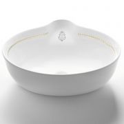 Ref.: 4074 22 Lavabo de segunda clase de Titanic Collection by Bathco con decorado flores