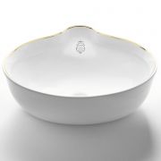 Ref: 4074/23 LAvabo de porcelana Titanic Collection by Bathco con filo de oro