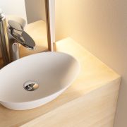 Lavabo sobre encimera de Solid Surface Natural Series Bathco Trieste Ref.:6017