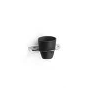 Ref.: 2037 Portacepillos a pared Classic negro de acero Bathco