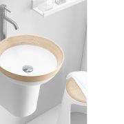 Semipedestal Portofino de Solid Surface Ref.: 6036 Bathco