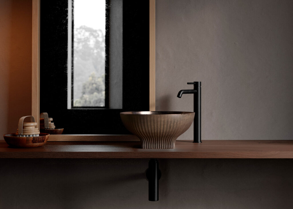 Así se pinta el lavabo Dobra en el Atelier de Bathco