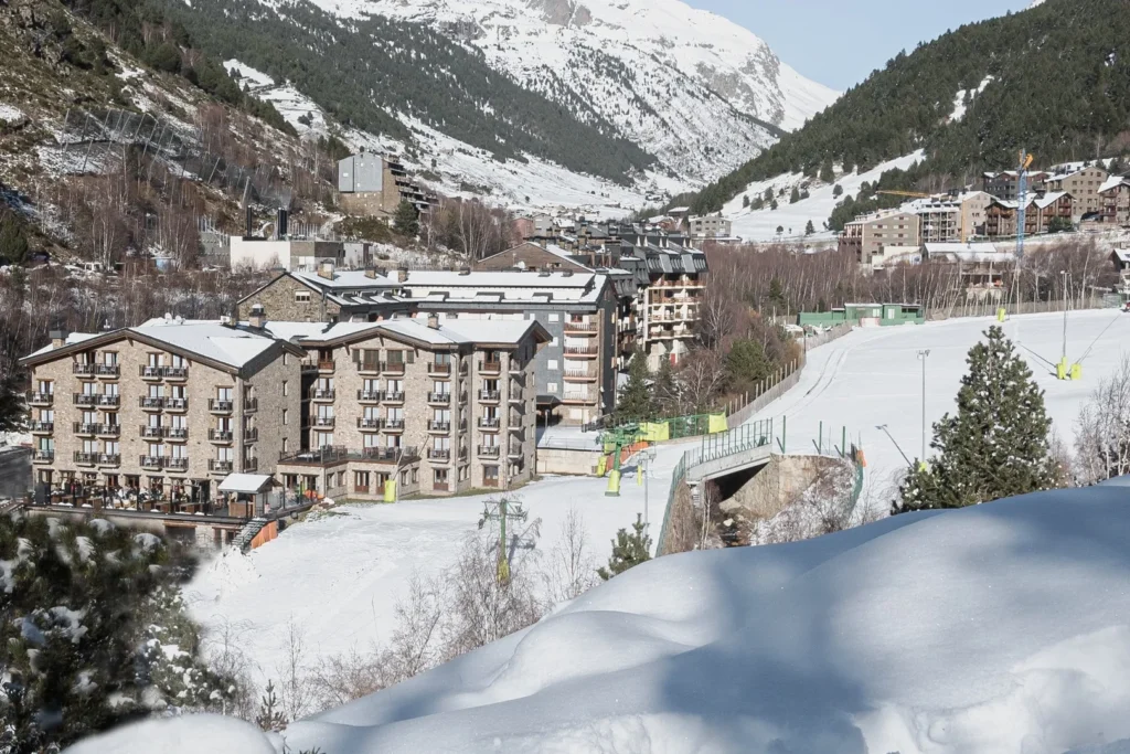 A luxury hotel in the mountains