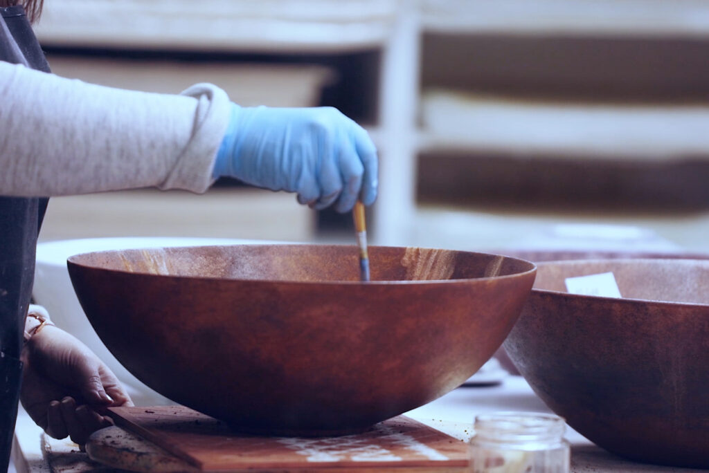 ¿Cómo se hace el lavabo Corten?